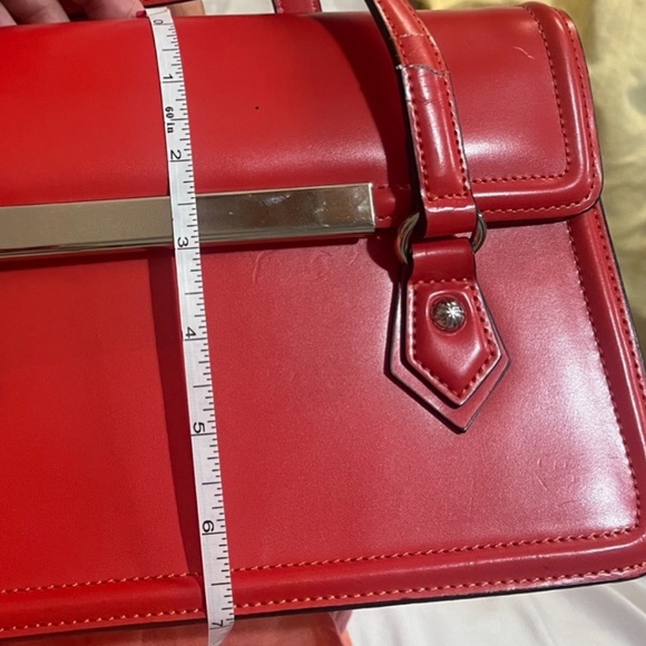 CYBER SPECIAL Red Italian Leather Cromia Handbag - Picture 10 of 12